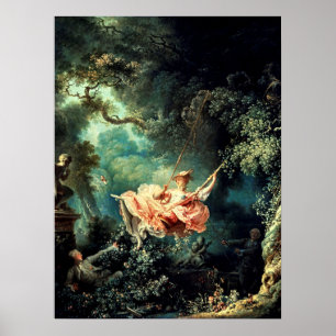 The Swing - Vintage French Rococo Art by Fragonard Poster