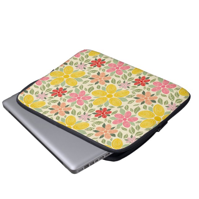 The Swirl Garden Laptop Sleeve (Front Bottom)