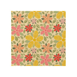 The Swirl Garden Wood Wall Art