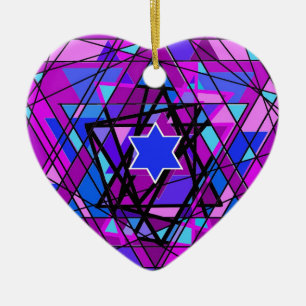 The swirling Star of David. Ceramic Ornament