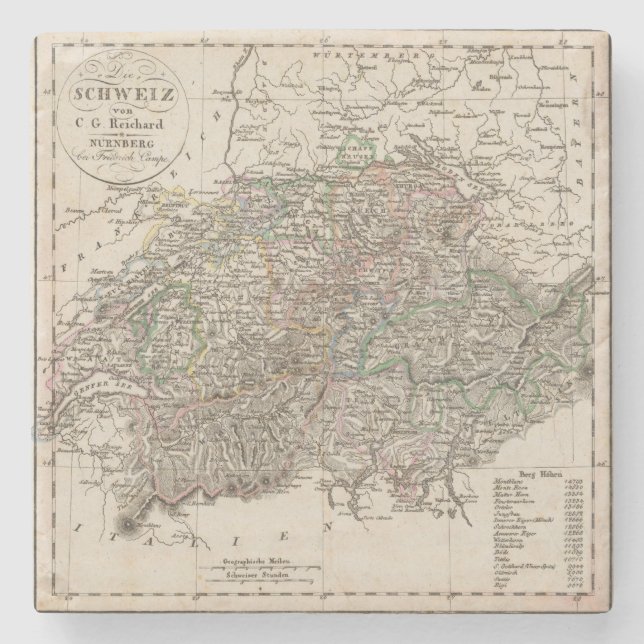 the Switzerland Stone Coaster (Front)