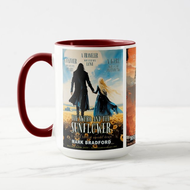 The sword and the sunflower trilogy mug.  mug (Left)