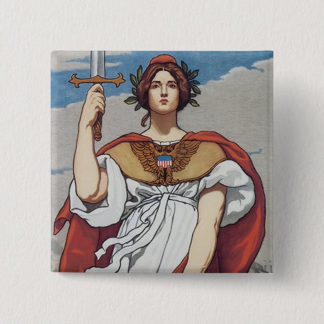 The Sword is Drawn, The Navy Upholds It Button (Front)