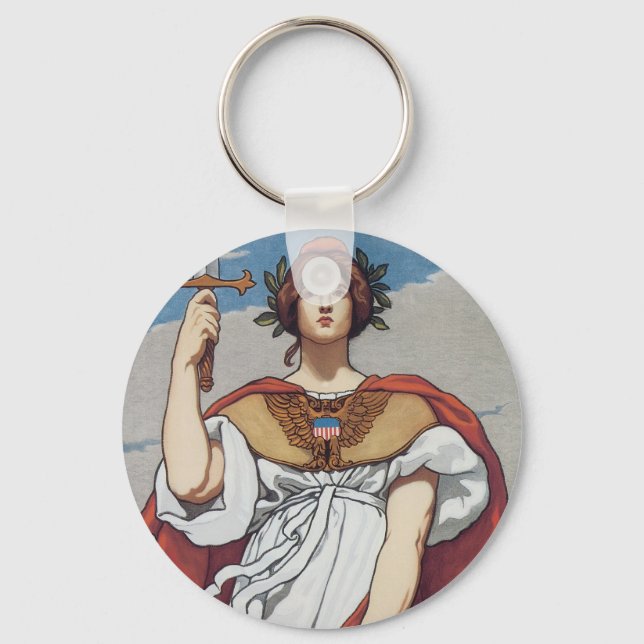 The Sword is Drawn, The Navy Upholds It Keychain (Front)