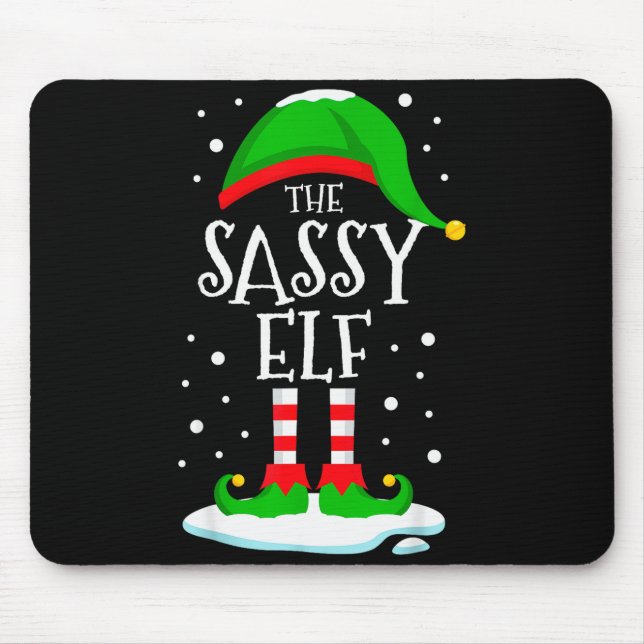 The Sy Elf Christmas Family Matching Xmas Group Fu Mouse Pad (Front)