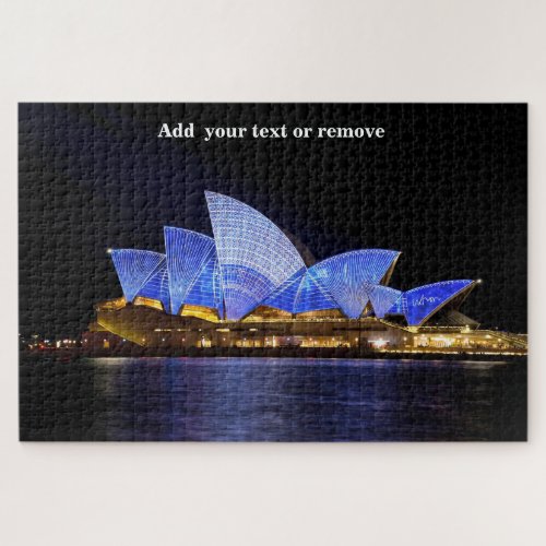 The Sydney Opera House lit up at night Australia Jigsaw Puzzle