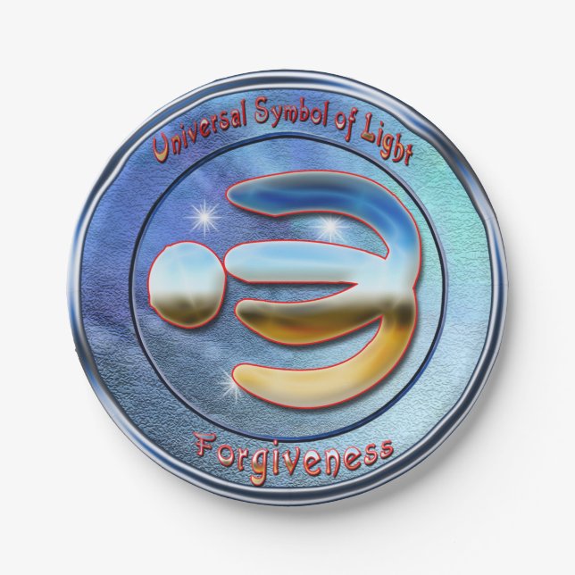 The symbol of forgiveness paper plates (Front)