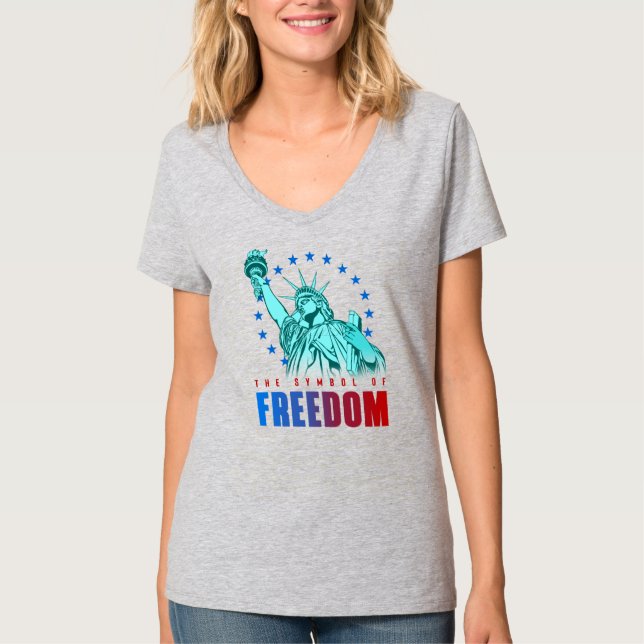 The Symbol of Freedom | Women's V-Neck T-Shirt (Front)