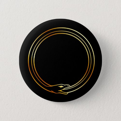 The symbol of Ouroboros snake Button