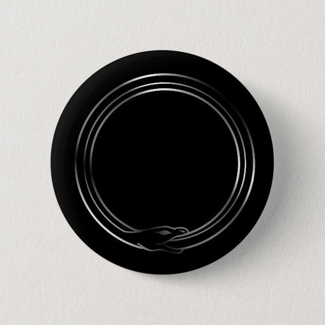 The symbol of Ouroboros snake Pinback Button (Front)