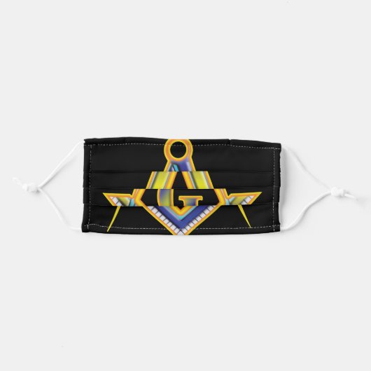 The symbol of the Freemason Adult Cloth Face Mask (Front, Folded)