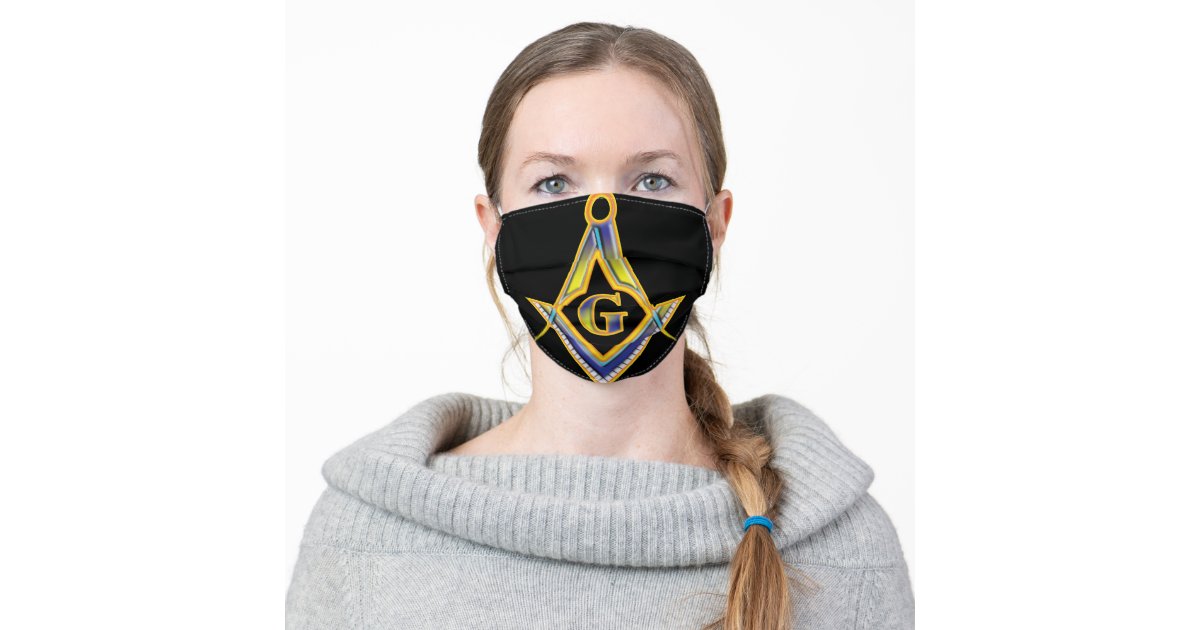 The symbol of the Freemason Cloth Face Mask Zazzlecom Mask face pattern easy diy simple masks patterns sewing coverage 3d approved comfortable very template vendido produto por sold