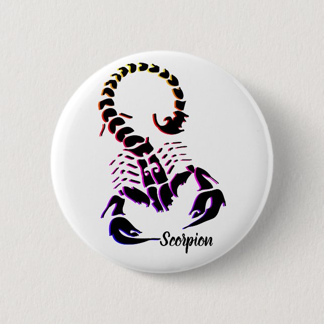 The symbol of the scorpion zodiac button (Front)