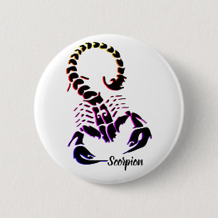 The symbol of the scorpion zodiac button