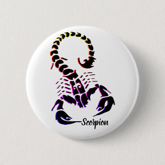 The symbol of the scorpion zodiac button
