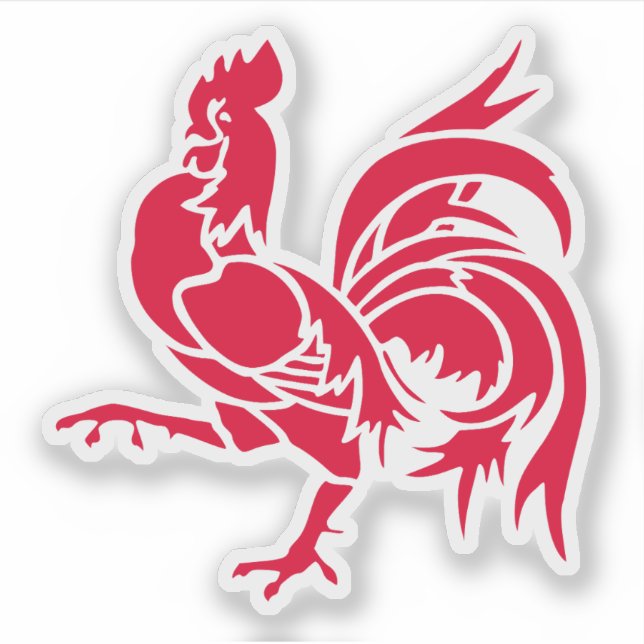 The symbol of the Walloon rooster, Belgium Sticker (Front)