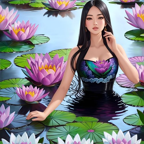 The Symbolic Meaning of Water Lily _  T_Shirt