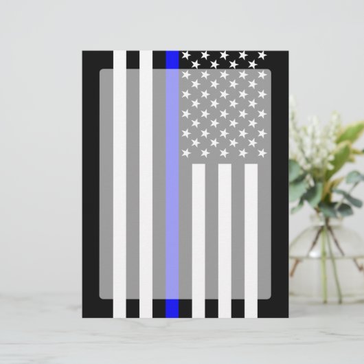 The Symbolic Thin Blue Line American Flag (Standing Front)