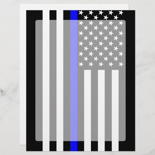 The Symbolic Thin Blue Line American Flag (Front/Back)
