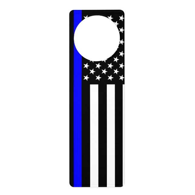 The Symbolic Thin Blue Line American Flag Door Hanger (Front)