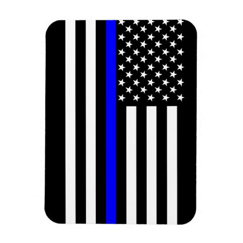 The Symbolic Thin Blue Line American Flag Magnet