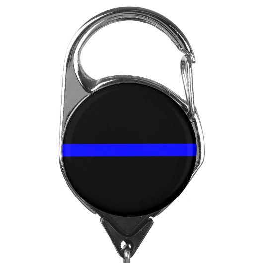 The Symbolic Thin Blue Line Badge Holder (Carabiner Front)