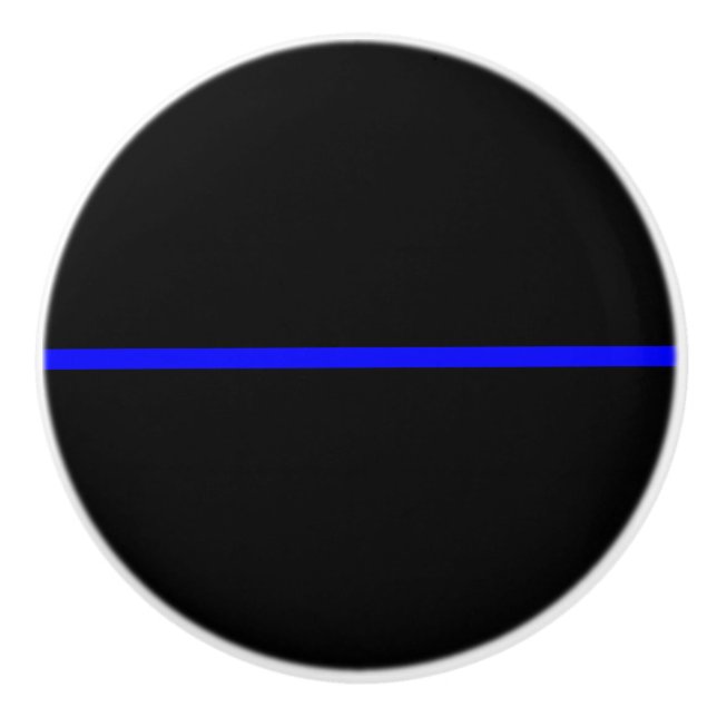 The Symbolic Thin Blue Line Concept Ceramic Knob (Front)