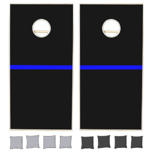 The Symbolic Thin Blue Line Concept Cornhole Set