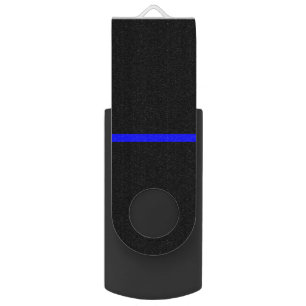 The Symbolic Thin Blue Line Concept Flash Drive