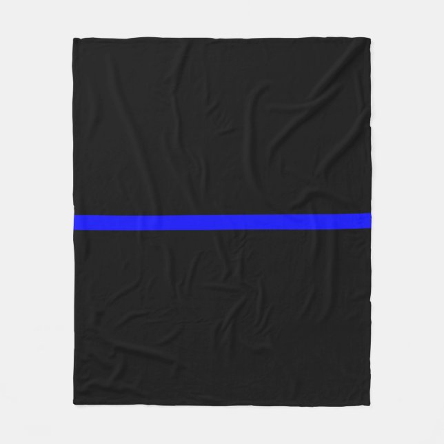 The Symbolic Thin Blue Line Concept Fleece Blanket (Front)