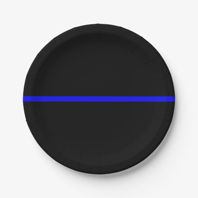 The Symbolic Thin Blue Line Concept Paper Plates (Front)