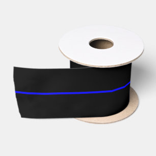 The Symbolic Thin Blue Line Concept Satin Ribbon
