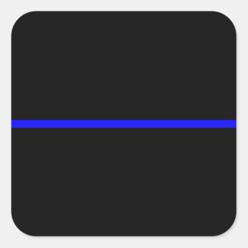 The Symbolic Thin Blue Line Concept Square Sticker