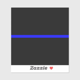 The Symbolic Thin Blue Line Concept Sticker