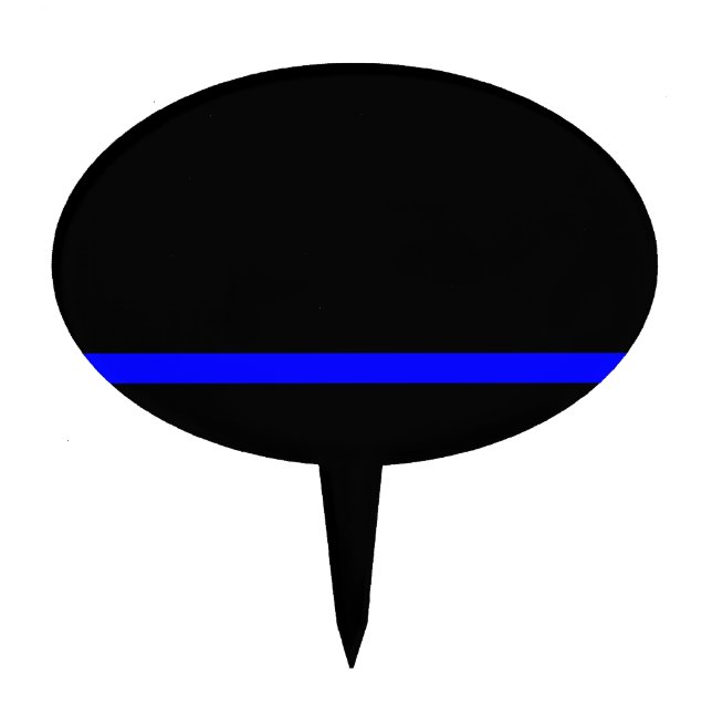 The Symbolic Thin Blue Line Decor Cake Topper (Front)
