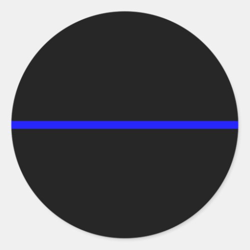 The Symbolic Thin Blue Line Decor Classic Round Sticker