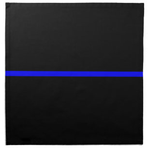 The Symbolic Thin Blue Line Decor Cloth Napkin