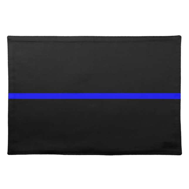 The Symbolic Thin Blue Line Decor Cloth Placemat (Front)