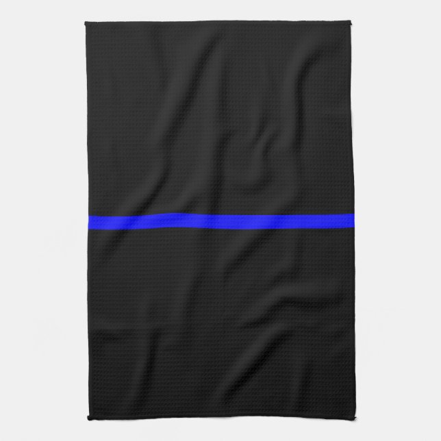 The Symbolic Thin Blue Line Decor Kitchen Towel (Vertical)