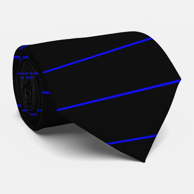 The Symbolic Thin Blue Line Fashion Tie (Rolled)