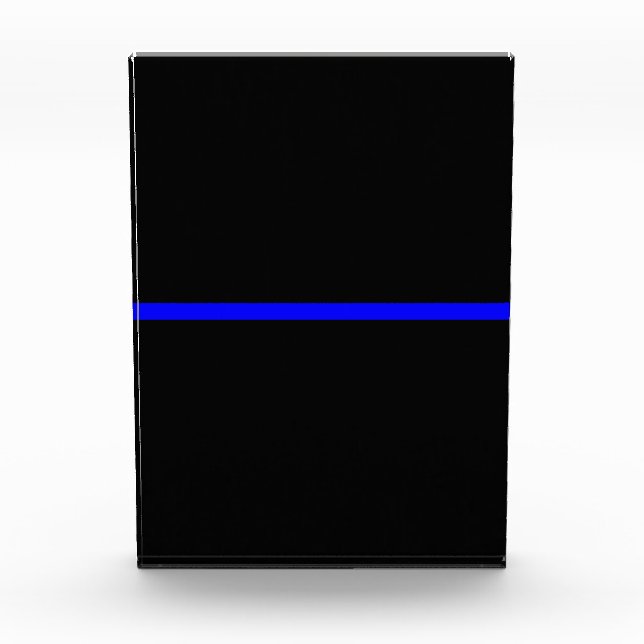 The Symbolic Thin Blue Line Graphic Acrylic Award (Front)