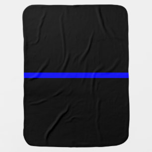 The Symbolic Thin Blue Line Graphic Baby Blanket