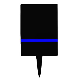 The Symbolic Thin Blue Line Graphic Cake Topper