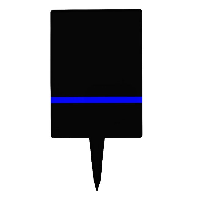 The Symbolic Thin Blue Line Graphic Cake Topper (Front)