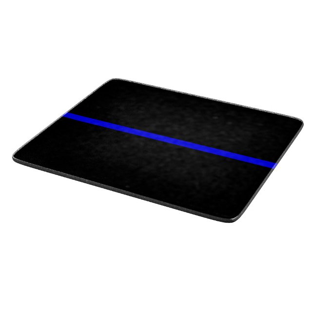 The Symbolic Thin Blue Line Graphic Cutting Board (Corner)