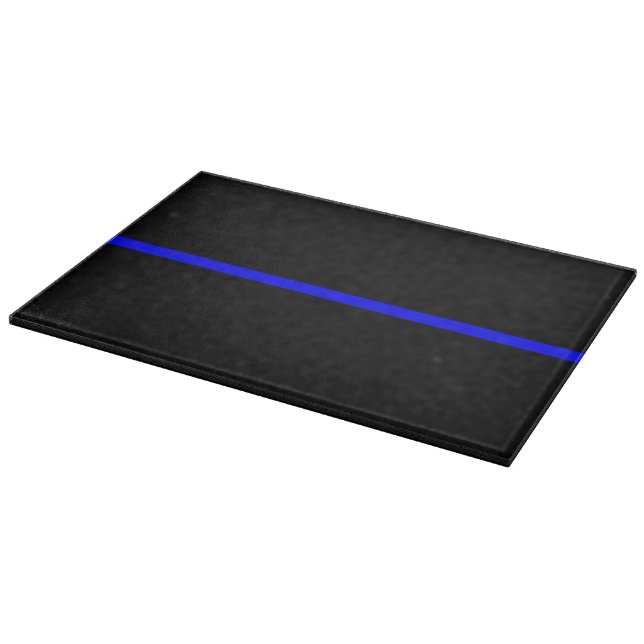 The Symbolic Thin Blue Line Graphic Cutting Board (Corner)