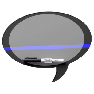 The Symbolic Thin Blue Line Graphic Dry Erase Board