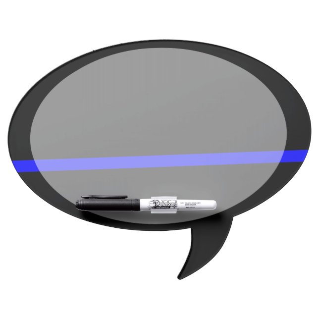 The Symbolic Thin Blue Line Graphic Dry Erase Board (Front)