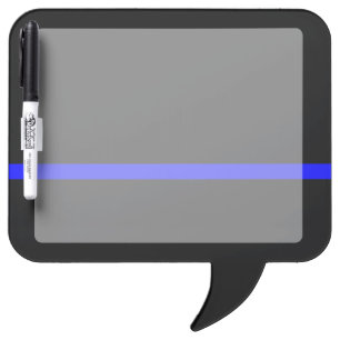 The Symbolic Thin Blue Line Graphic Dry-Erase Board