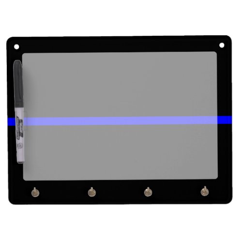 The Symbolic Thin Blue Line Graphic Dry Erase Board With Keychain Holder